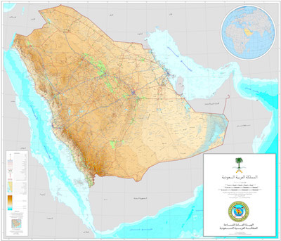 Map of Saudi Arabia